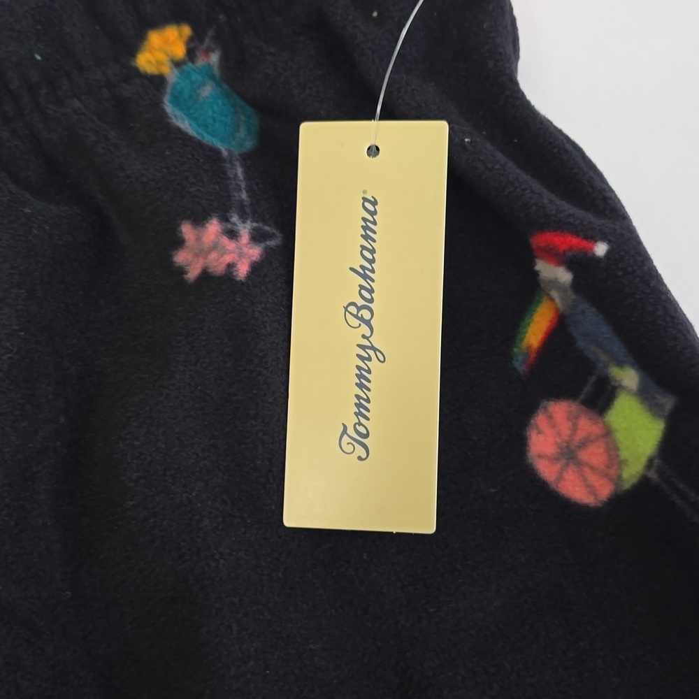 NWT Tommy Bahama Men's Fleece Pants Tropical Toucan Black Size XL - Picture 12 of 16